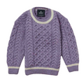 Children's Striped Hem Sweater - Lavender