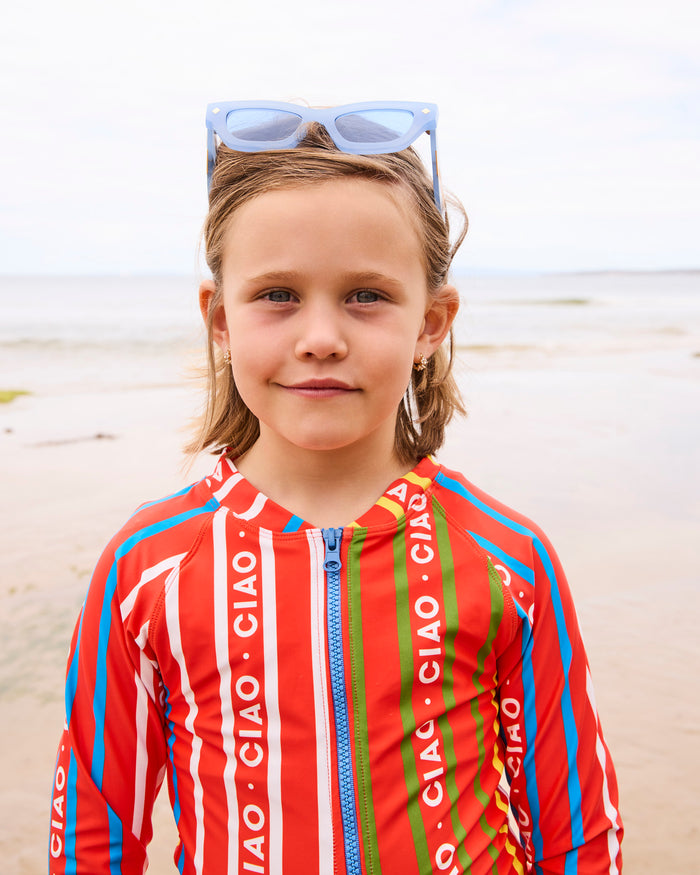 Ciao Stripe Long Sleeve Bathers