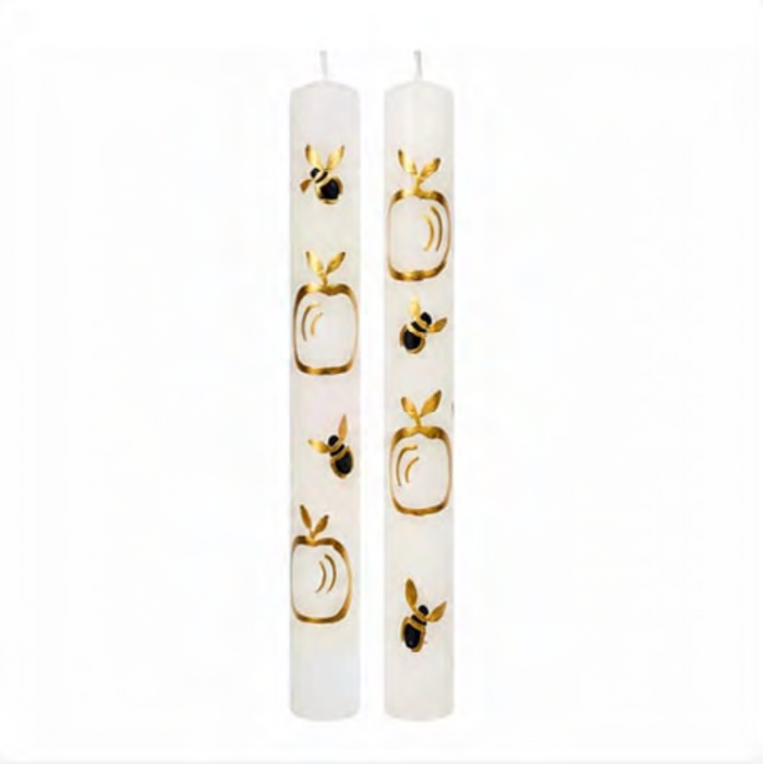 Classic Handpainted Dinner Candles (Set Of 2)