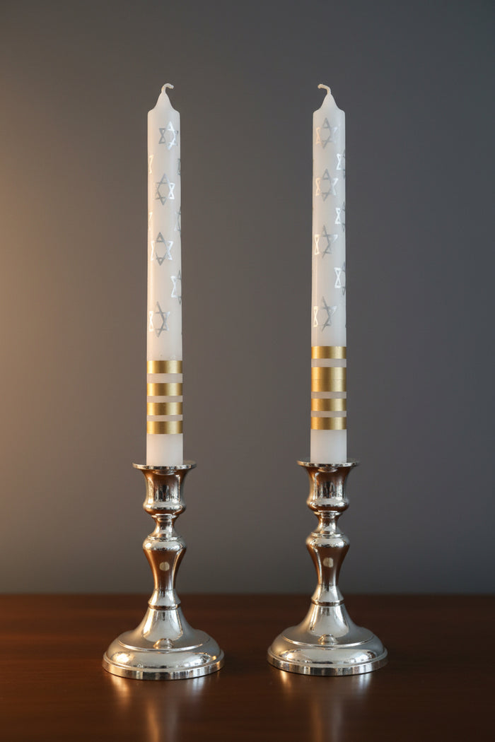 Classic Handpainted Dinner Candles (Set Of 2)