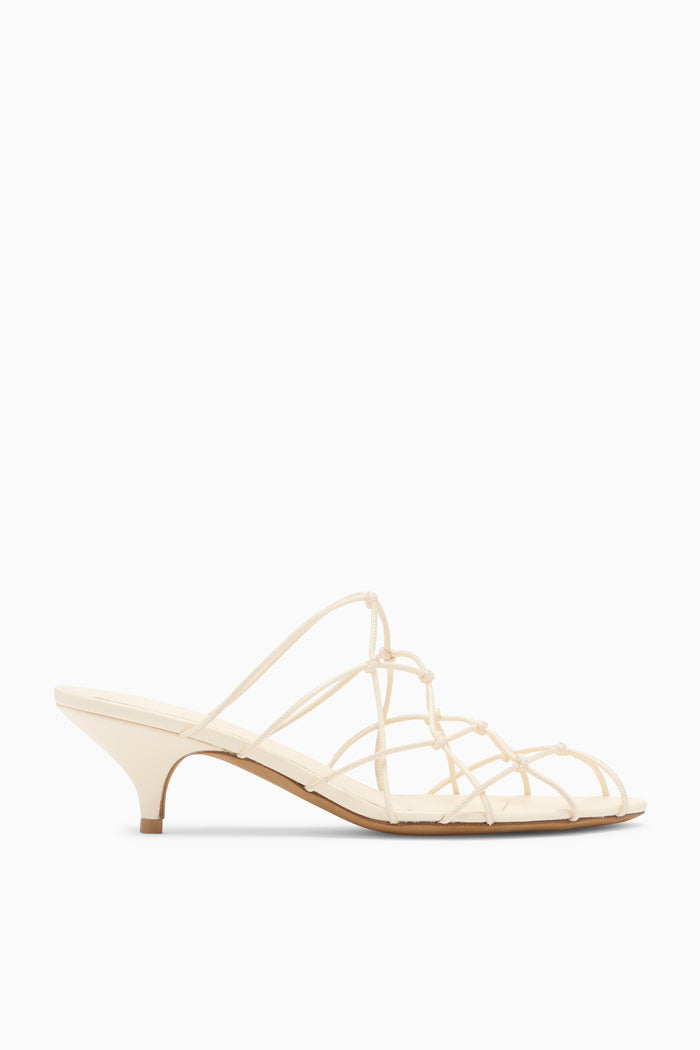 Colette Kitten Heel Sandal - Pearl
