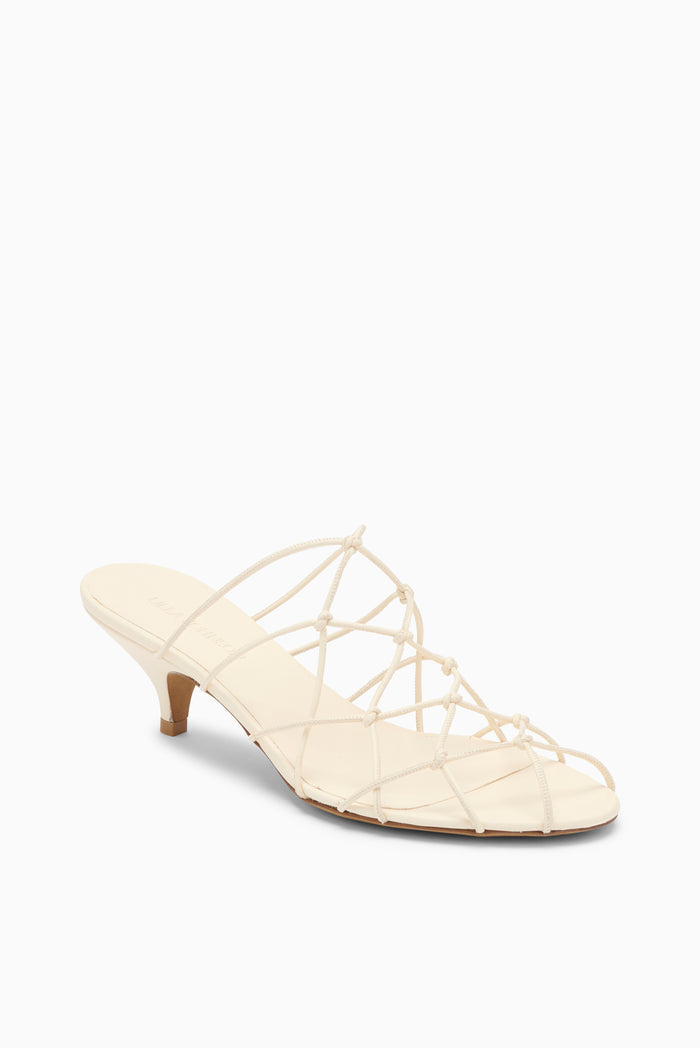 Colette Kitten Heel Sandal - Pearl