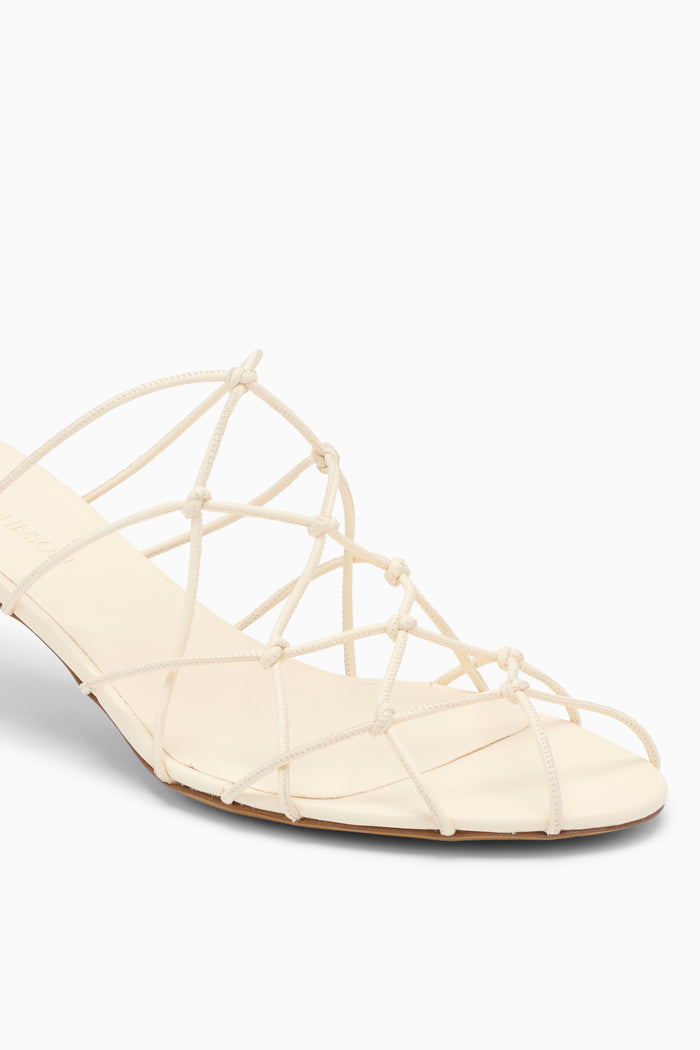 Colette Kitten Heel Sandal - Pearl