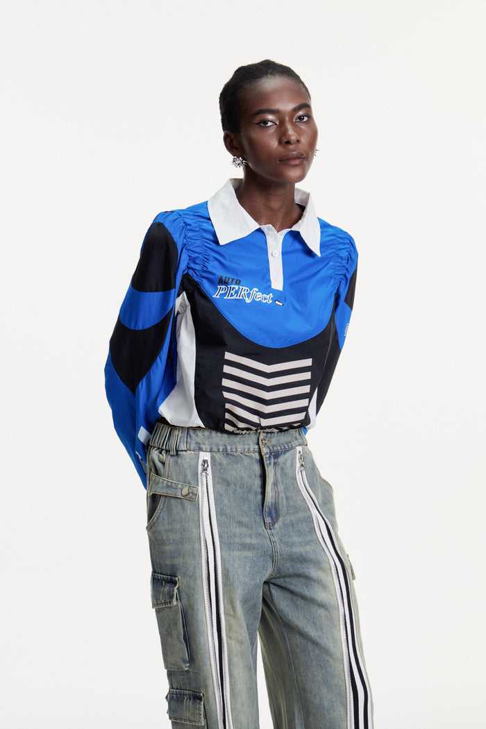 Colombano Drawstring Print Top