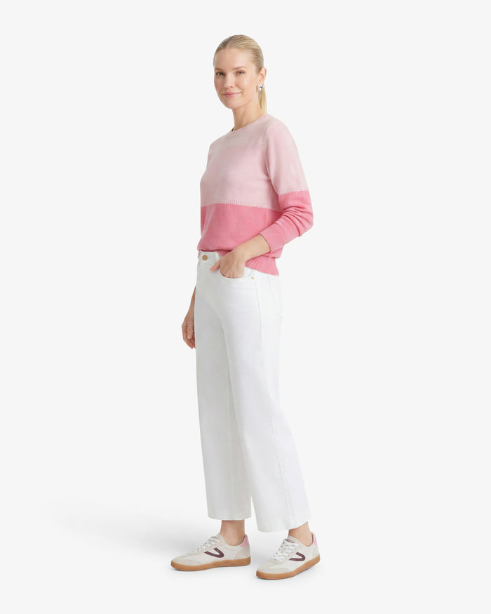 Colorblock Crewneck Sweater