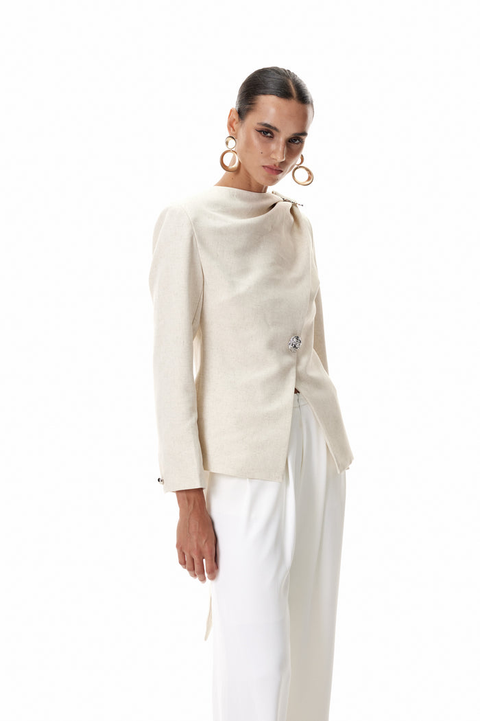 Cosima Shawl Ruch Asymmetric Blazer