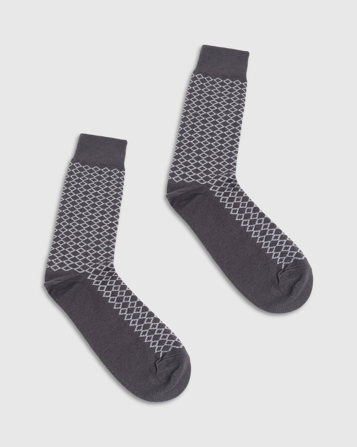 Cotton Grey Knitted Socks - Vanny