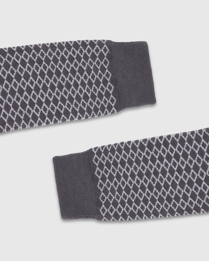 Cotton Grey Knitted Socks - Vanny