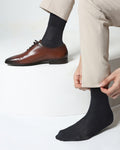 Cotton Navy Knitted Socks - Vanek