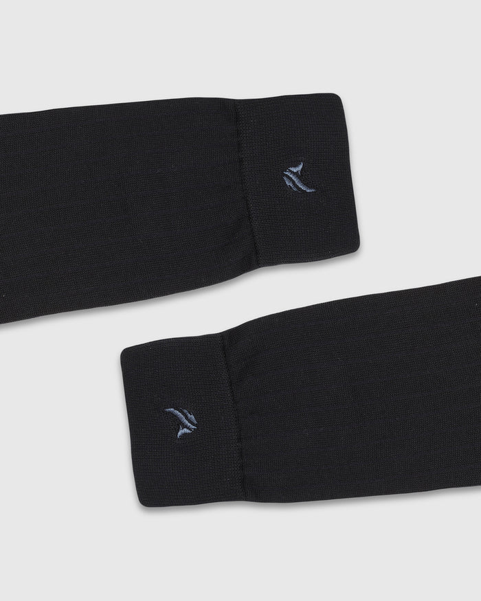 Cotton Navy Knitted Socks - Vanek