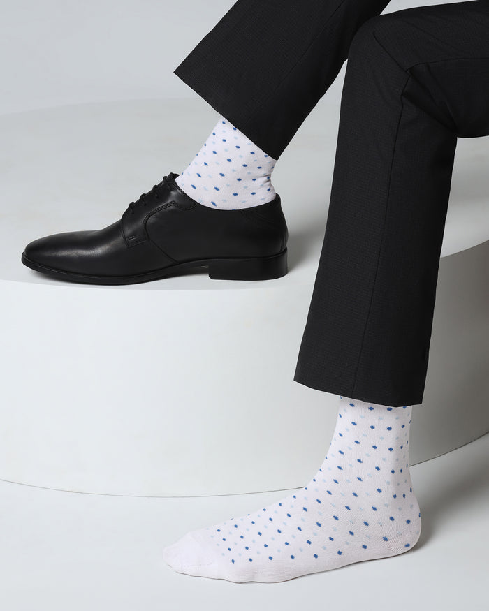 Cotton White Knitted Socks - Vika