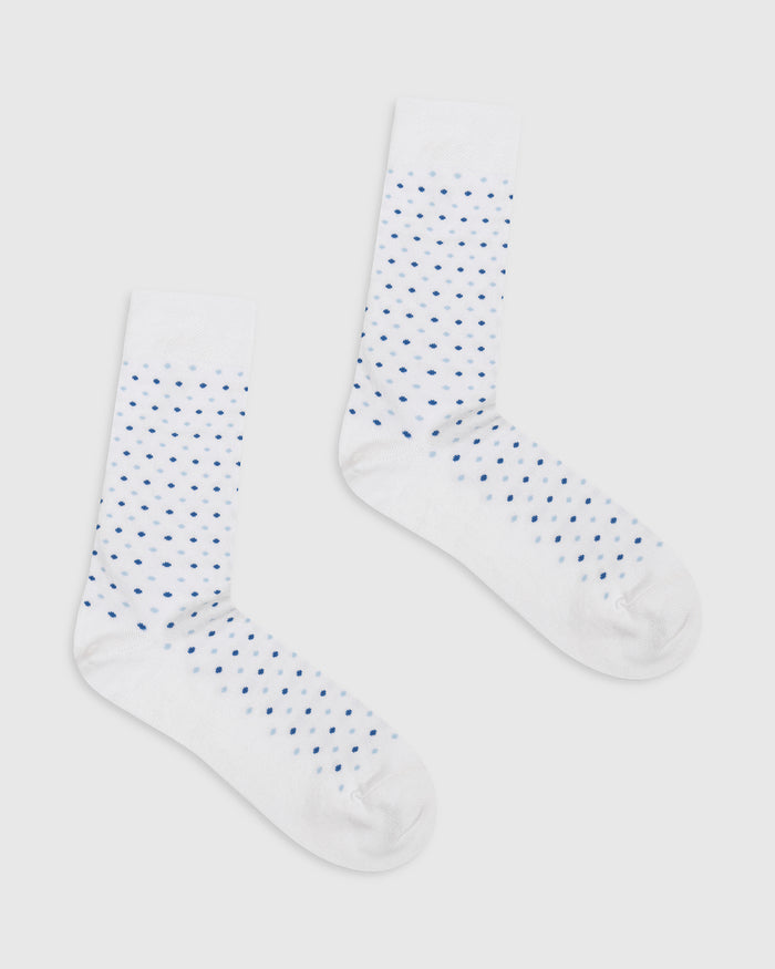 Cotton White Knitted Socks - Vika