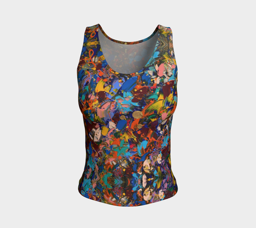 "Crazy For You " Fitted Tank  ( Multi)