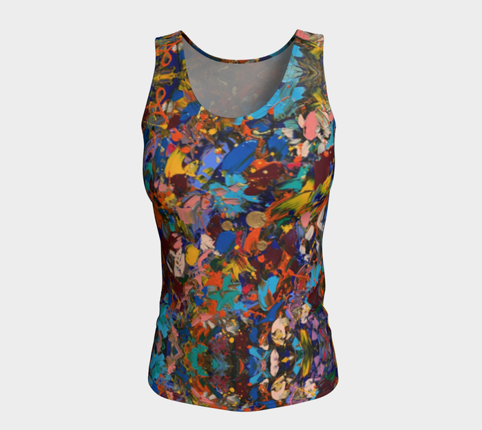"Crazy For You " Fitted Tank  ( Multi)