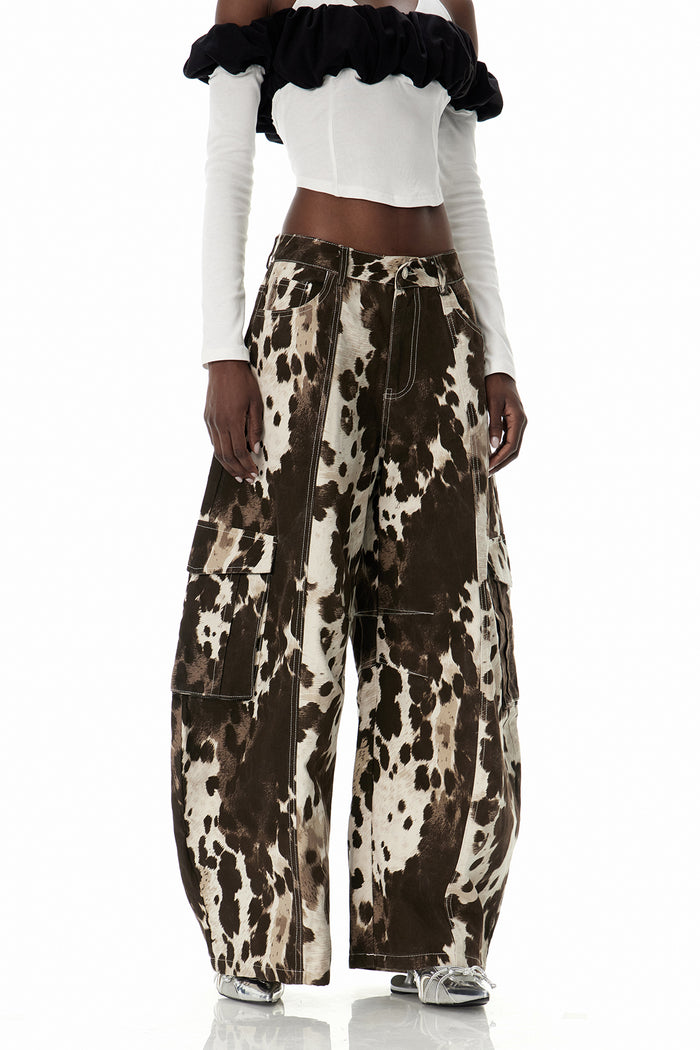 Crispinus Print Baggy Cargo Jeans
