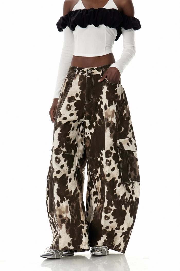 Crispinus Print Baggy Cargo Jeans