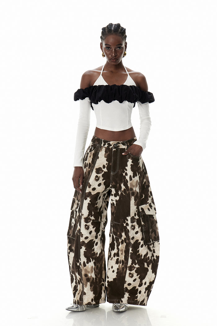 Crispinus Print Baggy Cargo Jeans