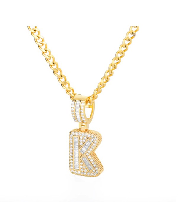 Crystal Set In Gold Initial Necklace A - Z-K-Cute-Trendy-Shop-Womens-Boutique-Clothing-Store
