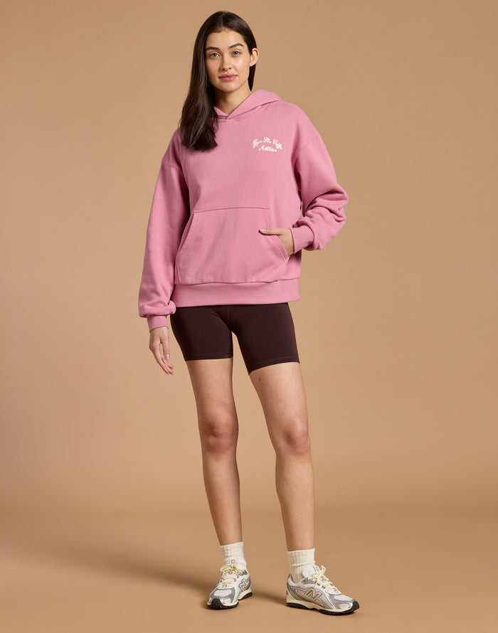 Daily Hoodie in Pink Velvet