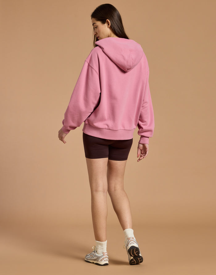 Daily Hoodie in Pink Velvet