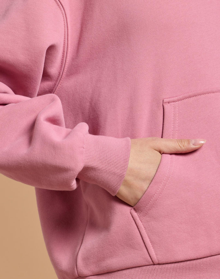 Daily Hoodie in Pink Velvet