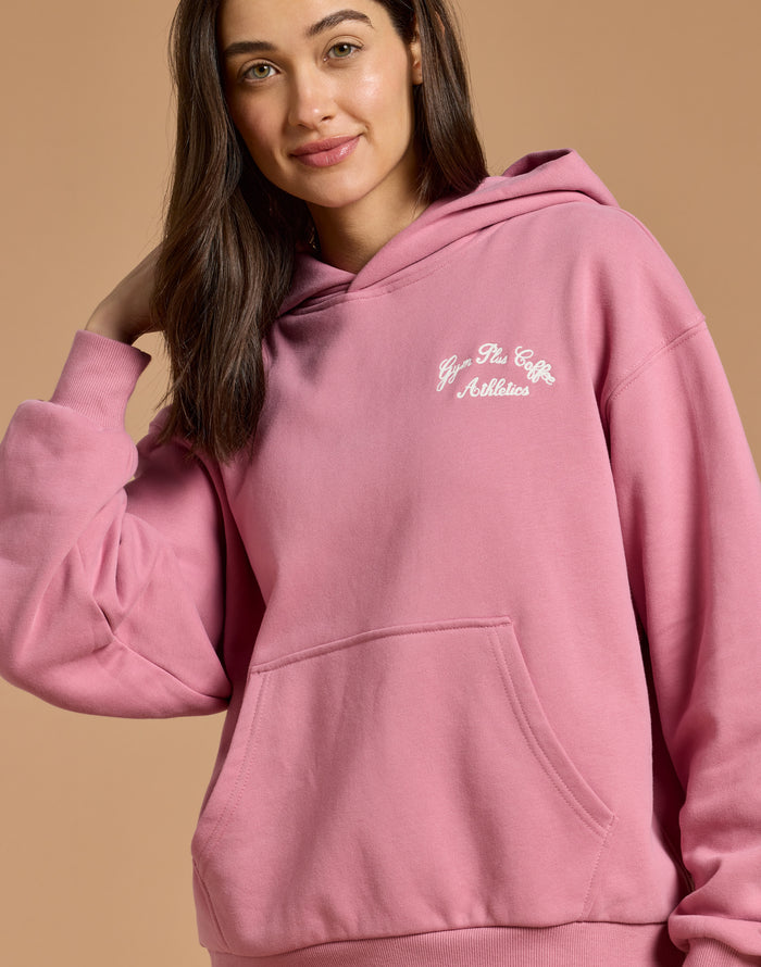 Daily Hoodie in Pink Velvet