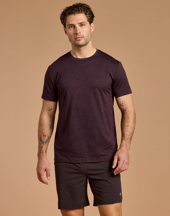 Daily Tee in Mahogany Marl