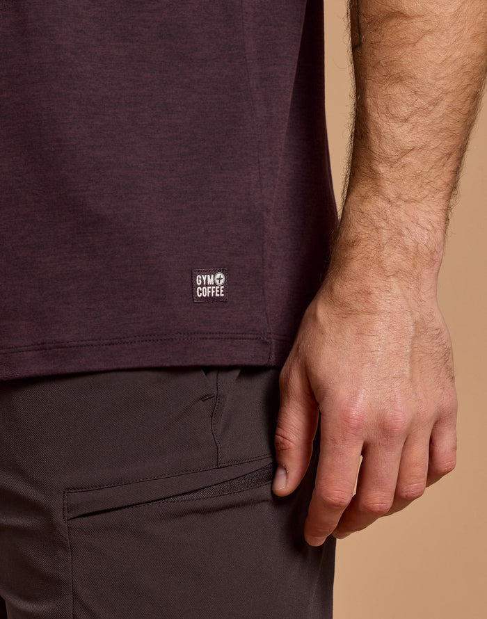 Daily Tee in Mahogany Marl