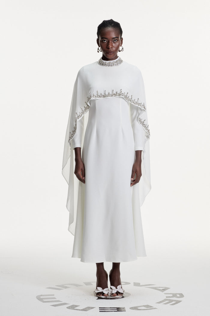 Dallas Crystal Shawl Maxi Dress