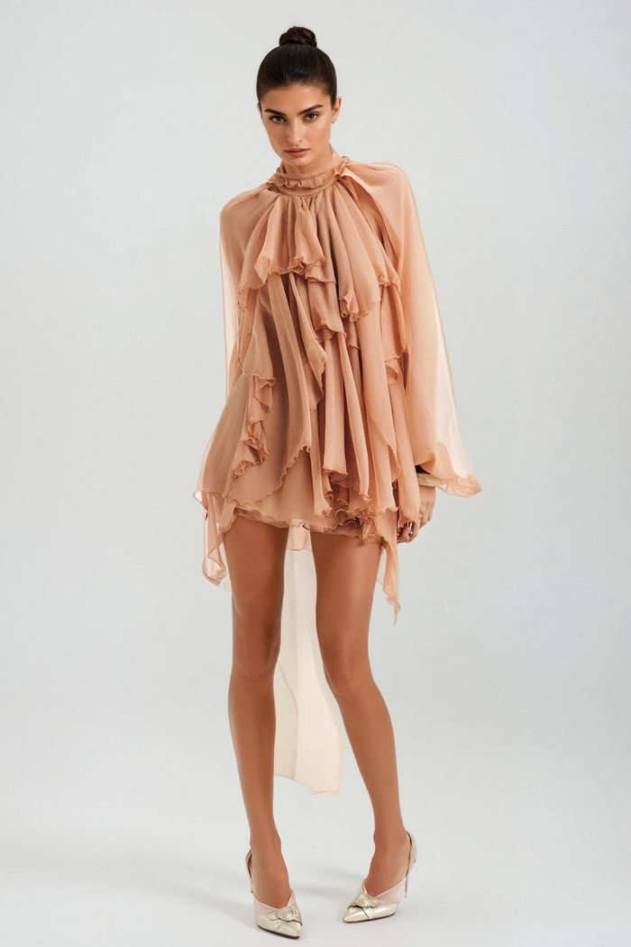 Danuta Long Sleeve Ruffle Pants Set
