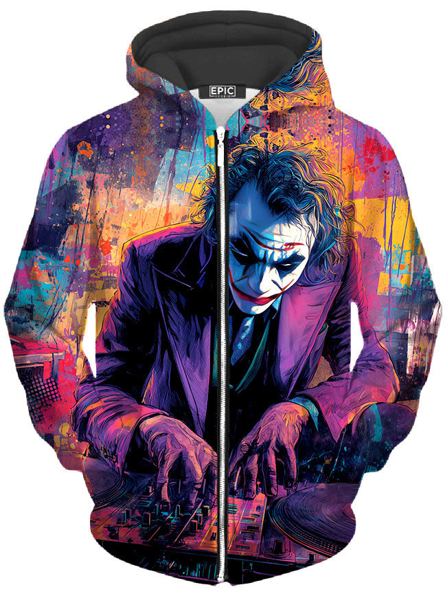 Deranged Frequencies Unisex Zip-Up Hoodie iEDM Epic Hoodie