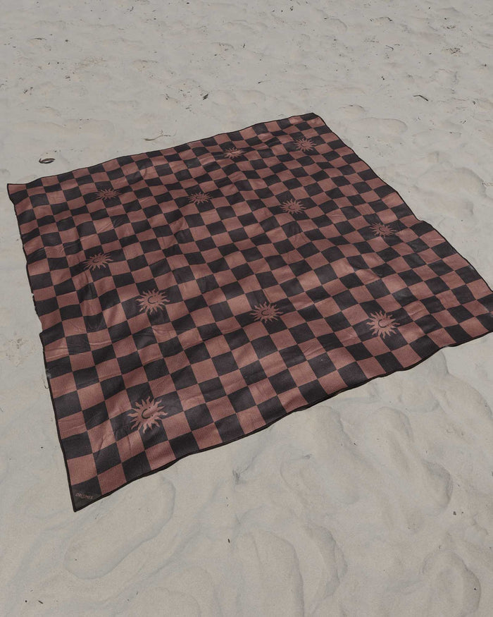 DT25 | Checked Out Mocha Beach Blanket