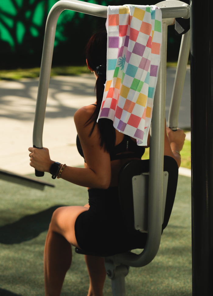 DT25 | Checked Out Pastel Sport Towel