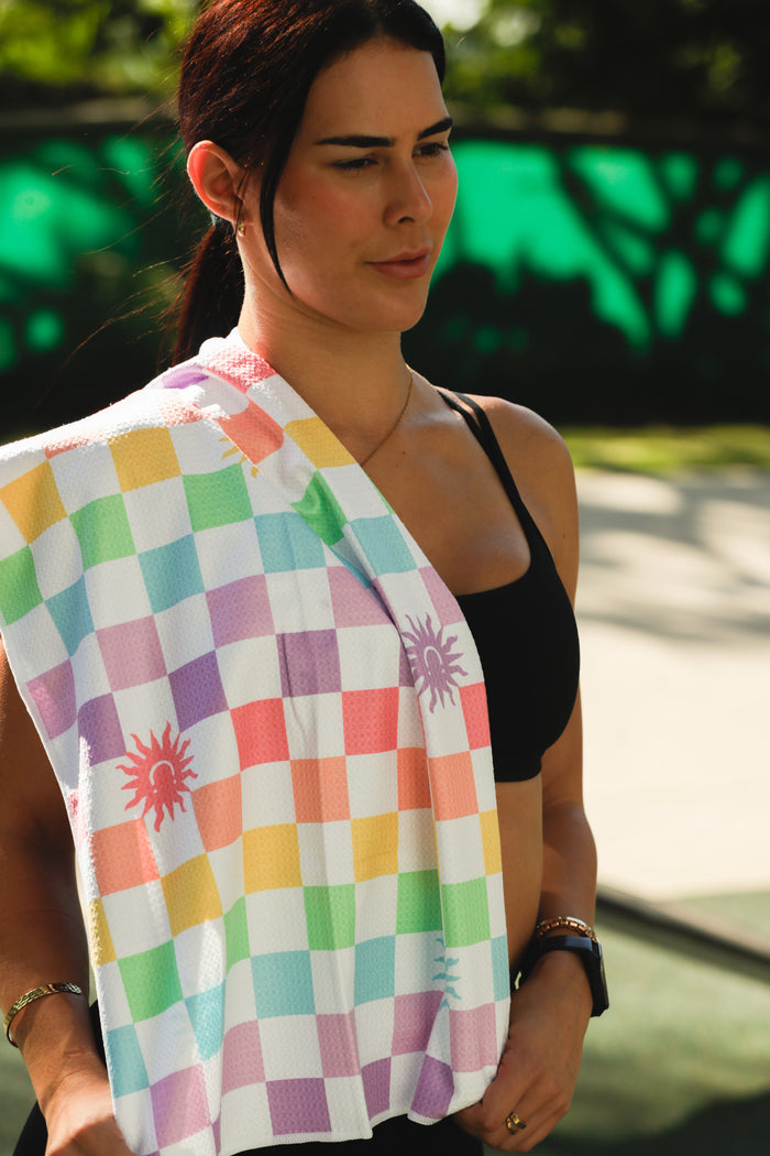 DT25 | Checked Out Pastel Sport Towel