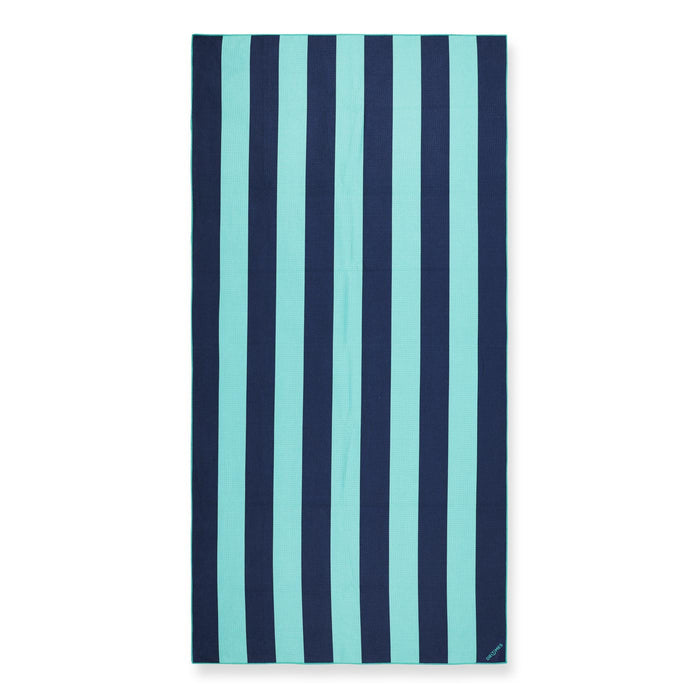 DT25 | Navy Green Stripe Beach Towel