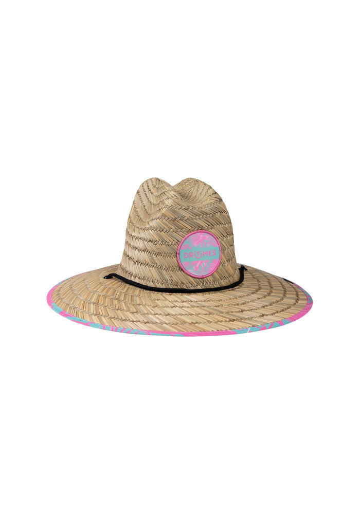 DT25 | Neon Palms Green Straw Hat