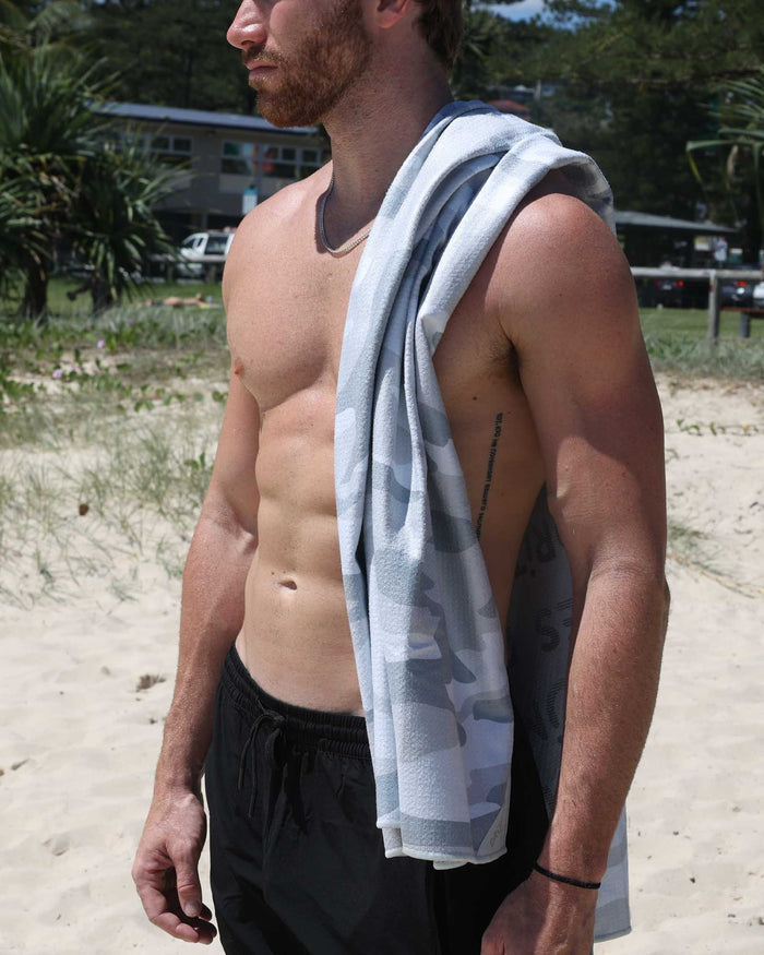 DT25 | Snow Camo Beach Towel