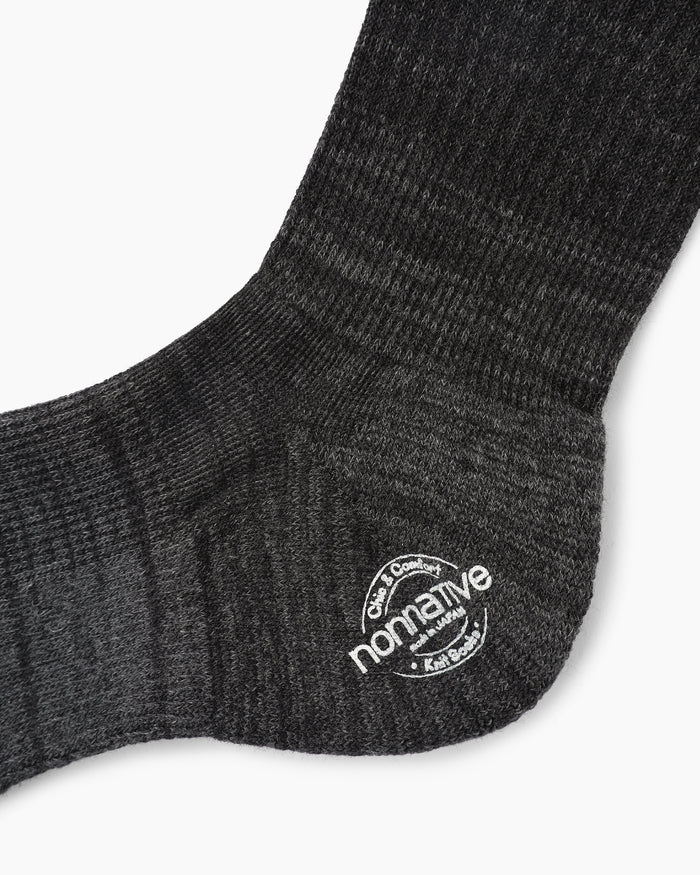 Dweller Socks Mid C/P/P Woven Charcoal