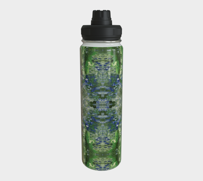 "Early Monet" Water Bottle (Green, Blue)