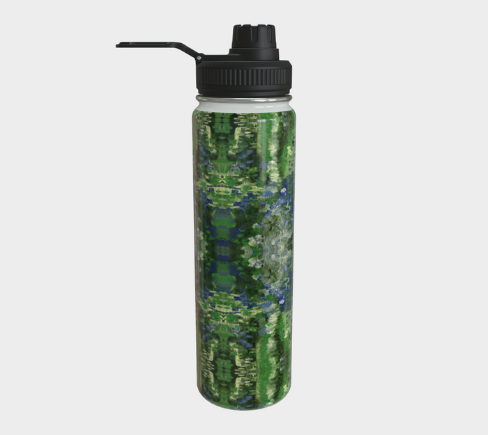 "Early Monet" Water Bottle (Green, Blue)