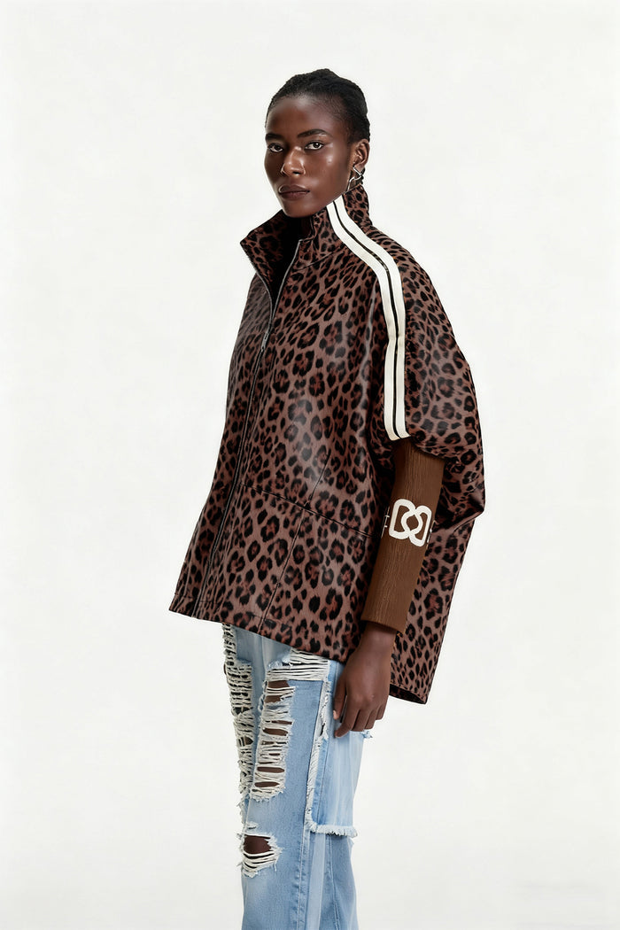 Edel Leopard Leather Jacket