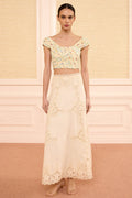 Fleur Linen Midi Skirt - Ivory