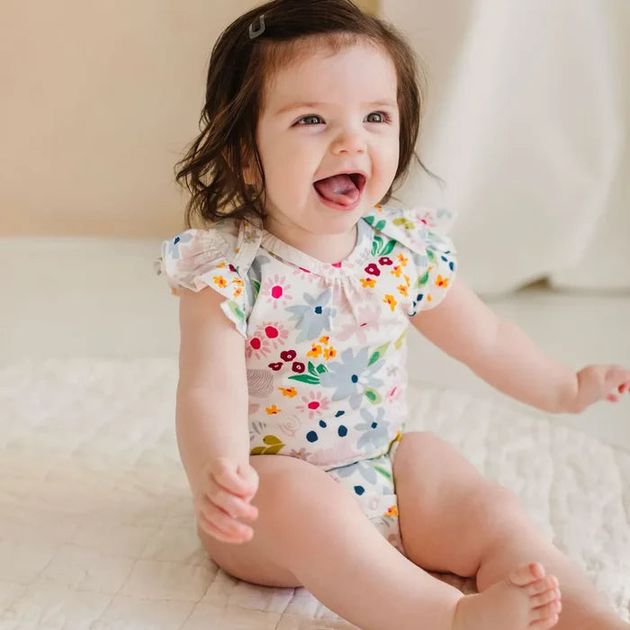 Floral Shell Bodysuit 0-24mths