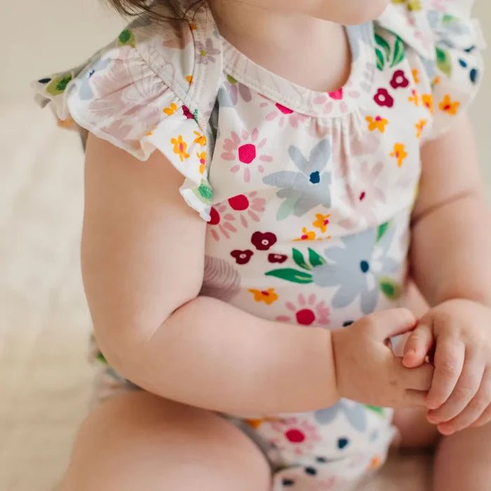 Floral Shell Bodysuit 0-24mths