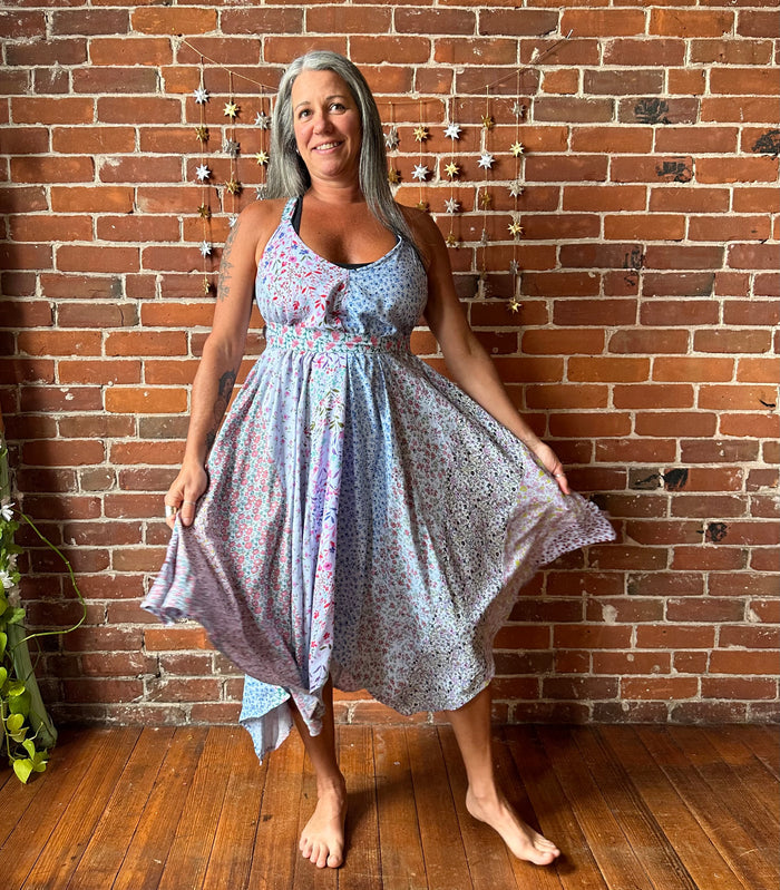 Flowy Capricorn in Blue Dress w/ Pockets