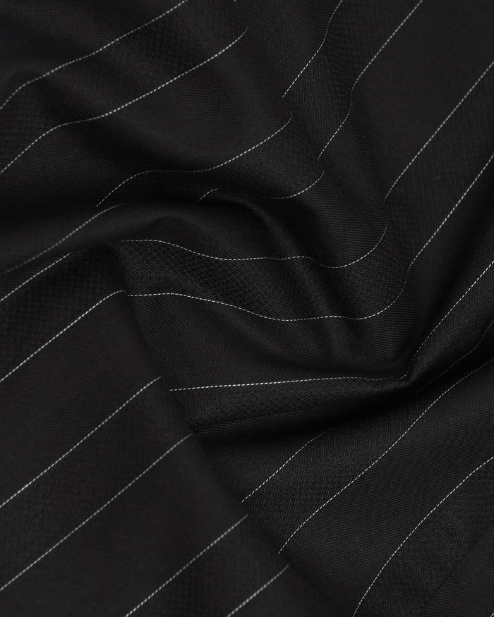 Formal Black Stripe Shirt - Austin