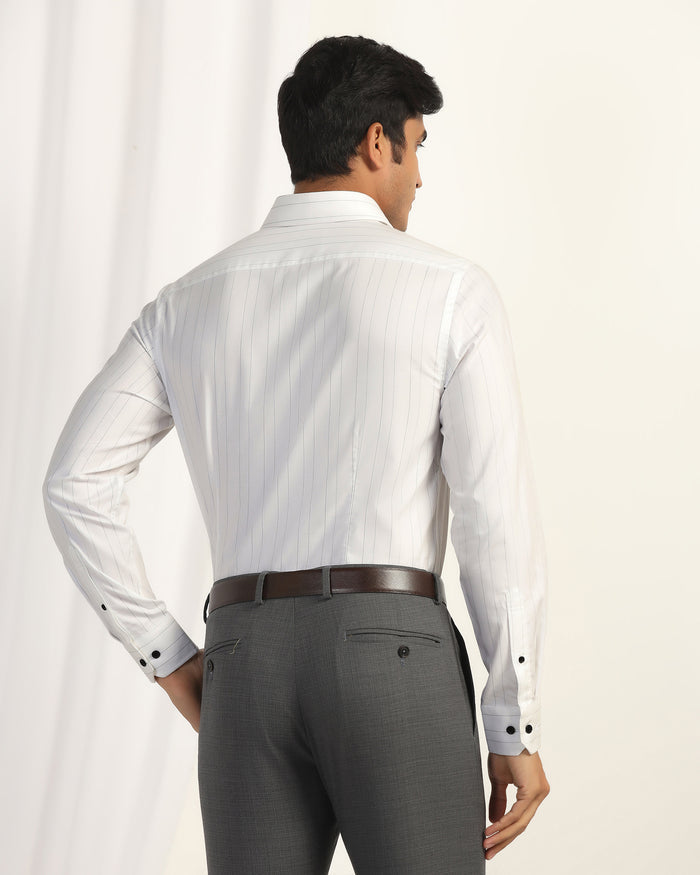 Formal White Stripe Shirt - Austin