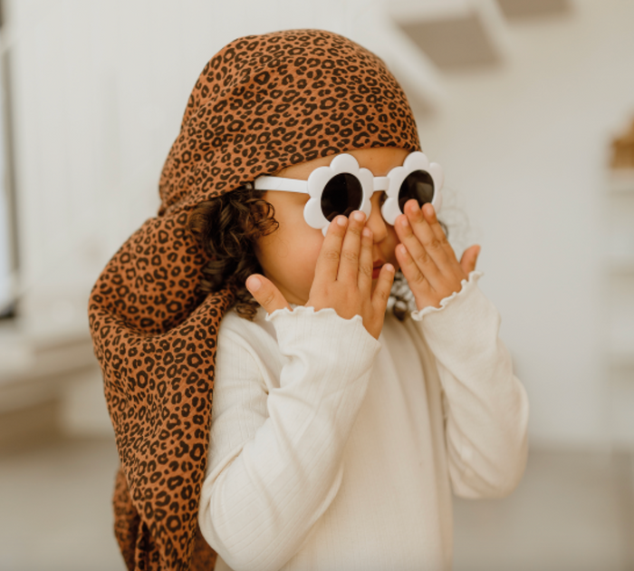 Foulard | Gaze léopard marron