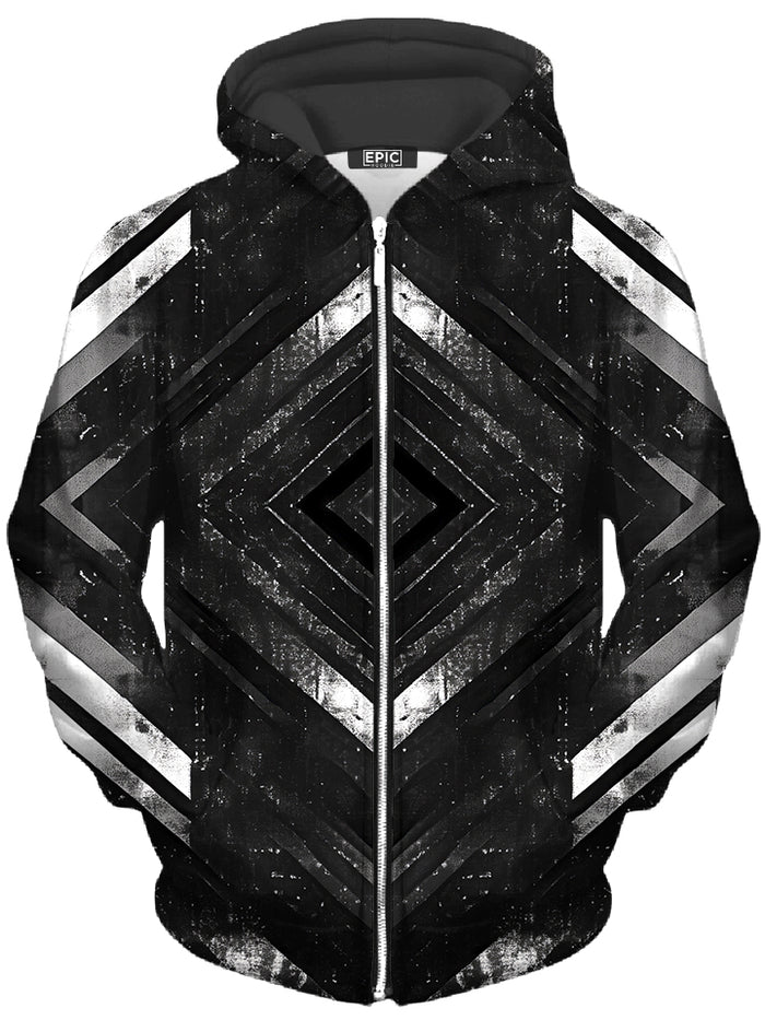 Fractured Core Unisex Zip-Up Hoodie iEDM Epic Hoodie