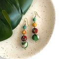 Graduated Circle Kantha Earrings-Fair Trade Made- Final Sale